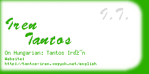 iren tantos business card